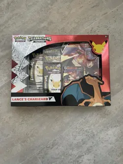 Pokemon TCG: Celebrations 25th Anniversary Lance's Charizard V Box New & Sealed - Image 1