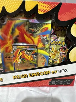 Pokemon Mega EMBOAR EX Box Mega Evolution Ascended Heroes TCG Factory Sealed - Image 4