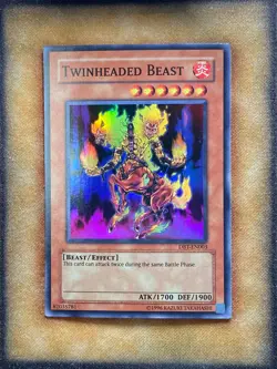Yugioh Twinheaded Beast DBT-EN003 Super Rare NM - Image 1