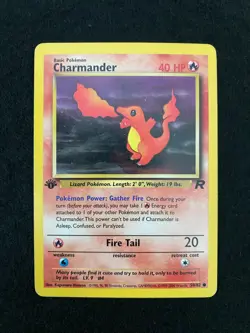 Charmander 1st edition 50/82 Team Rocket | Near Mint (NM) vintage Pokemon card - Image 1