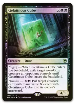 Gelatinous Cube #105 (Foil) (NM) Forgotten Realms AFR Magic MTG - Image 1