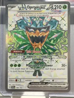 Teal Mask Ogerpon ex 190/167 Twilight Masquerade Full Art Pokemon TCG NM/MINT - Image 1