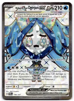 Wellspring Mask Ogerpon ex 194/167 Ultra Rare Twilight Masquerade Pokemon MP - Image 1