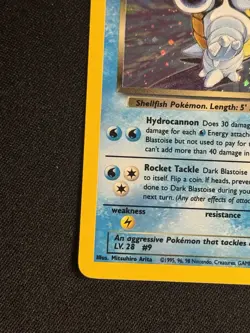 Dark Blastoise 3/82 Team Rocket Holo Rare Unlimited English 2000 LP+ EDGE SWIRL - Image 5