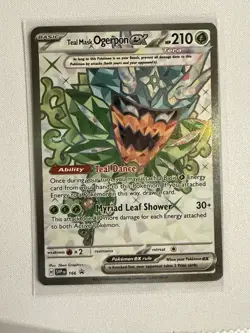 Pokemon Teal Mask Ogerpon EX 166 Scarlet & Violet Promo Ultra Rare NM - Image 1