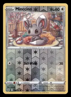Minccino 146/202 Common Sword & Shield Pokemon TCG Reverse Holo NM - Image 1