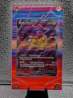 Pokemon Raikou V Full Art Ultra Rare Holo Crown Zenith GG41/GG70 Custom Acrylic - Image 1