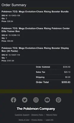 Chaos Rising (2) Pokemon Center ETB, (1) Booster Box, (2) Booster Bundle PRESALE - Image 2
