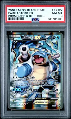 2016 POKEMON XY BLACK STAR PROMO BLASTOISE EX #XY122 HOLO PSA 8 NM #131704781 - Image 1