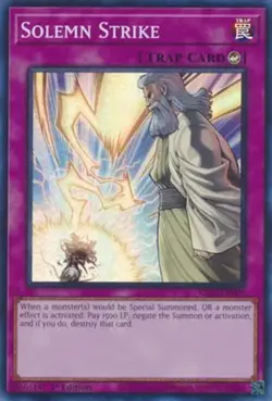 Solemn Strike - RA02-EN079 - Super Rare - 1st Edition NM Yugioh 25th Anniversary - Image 1