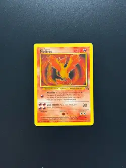 Pokemon TCG Moltres Rare 27/62 Fossil Basic 70 HP 1999 Regular Unlimited Card - Image 1
