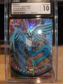 Articuno Topps Spectra Chrome cgc 10 GEM MINT Pokemon card 144 Series 2 psa 2000 - Image 1