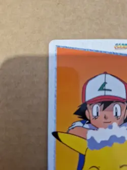Ash Ketchum ＆ Pikachu 103 Pokemon Card Carddass Anime Card 1998 BANDAI NM a373 - Image 2