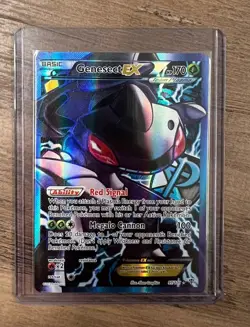 Pokemon Genesect EX TCG Full Art Ultra Rare Holo Card Plasma Blast 97/101 NM - Image 1
