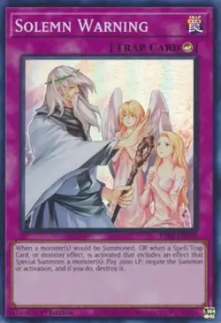 Solemn Warning - RA02-EN078 - Super Rare - 1st Edition NM Yugioh 25th Anniversar - Image 1