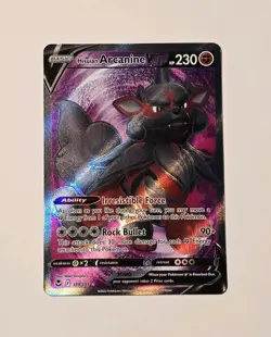 Pokemon Hisuian Arcanine V Full Art 179/195 Silver Tempest NM - Image 1