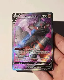 Pokemon Hisuian Arcanine V Full Art 179/195 Silver Tempest NM - Image 3