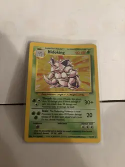 Pokemon TCG Nidoking Base Set Holo Unlimited Rare Card 11/102 LP Condition - Image 1