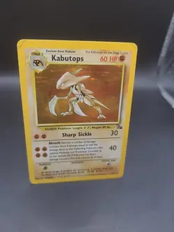 Pokemon TCG Kabutops Holo Rare Card Unlimited, Fossil, 9/62 - HP - Image 2