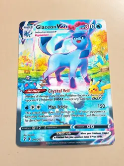 Pokemon Glaceon VMAX 209/203 Secret Rare Rainbow Evolving Skies NM - Image 1