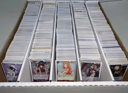 1000 Japanese One Piece Cards UNSEARCHED Bulk Lot - C/UC+ 10 HOLOS NM - Image 1