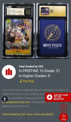 ✨2023 ONE PIECE OP05-100 ALT ART ENEL CGC 10 PRISTINE / PSA 10✨ - Image 3