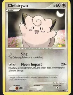 Clefairy Common Diamond and Pearl 77/130 Colorless Pokemon Card - Image 1