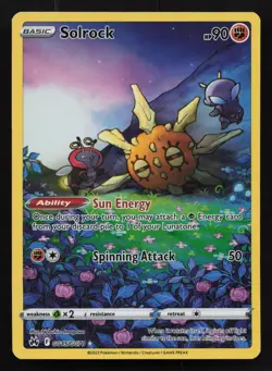 Solrock GG15/GG70 Holo Crown Zenith Galarian Gallery Pokemon Card - Image 1
