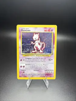 Pokemon TCG Card Mewtwo 10/102 Base Set Holo Portuguese - Image 1