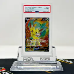 PSA 10 GEM MT Leafeon V Full Art #070/069 Eevee Heroes Japanese Pokemon Cards - Image 1