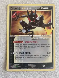 Pokemon Card Greninja Gold Star SWSH144 Celebrations HOLO RARE - NM - Image 1