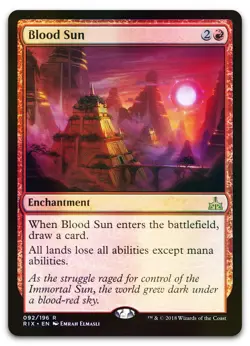 Blood Sun #92 (Foil) (LP) Rivals of Ixalan RIX Magic MTG - Image 1