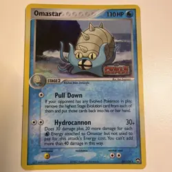 Omastar 20/108 Reverse Holo Rare Stamped EX Power Keepers Pokemon Card LP - Image 1