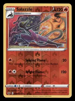 Salazzle 028/202 Uncommon Sword & Shield Pokemon TCG Reverse Holo NM - Image 1