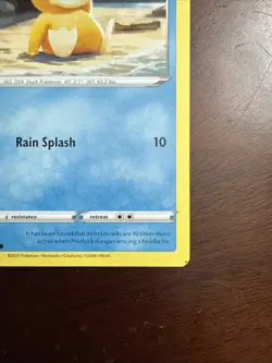 Pokemon-Evolving Skies- Psyduck 24/185 Error Misprint/Miscut alignment dot NM - Image 3