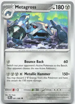 Metagross 061/086 Uncommon Chaos Rising Pokemon Near Mint - Image 1