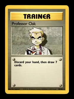 6-02-08 PWE pokemon unplayed . 1999 base set trainer professor oak #88/102 - Image 1