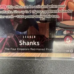 Shanks (2025 PSA Magazine Promo) OP09-001 One Piece Promotion Cards Foil Sealed - Image 3