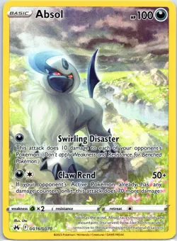 Crown Zenith Absol Galarian Gallery Ultra Rare Full Art Holo Card #GG16/GG70 Nm - Image 1