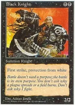 Black Knight ~ Moderately Played 5th Edition Fifth MTG Magic UltimateMTG Black C - Image 1