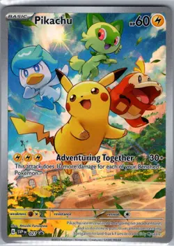 Pikachu SVP 027 SV: Scarlet & Violet Promo Cards - Pokemon Card - NM - Image 1
