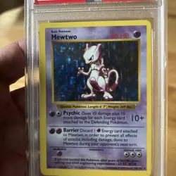 1999 POKEMON BASE SET SHADOWLESS #10 MEWTWO-HOLO PSA 5 - Image 3