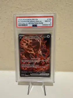 Pokemon TCG Bloodmoon Ursaluna EX Prismatic Evolutions Card 168/131 - Image 1