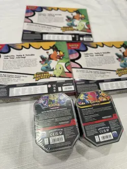 3 Pokemon TCG Ascended Heroes Deluxe Pin Collection Kit Lot ME2.5 plus 2 ex tins - Image 3