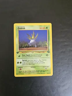 Pokemon TCG Oddish 58/64 1st Edition WOTC Jungle LP - Image 1