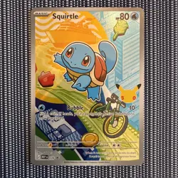First Partner Illustration Squirtle Promo Full Art Holo 037 Pokemon TCG NM - Image 1