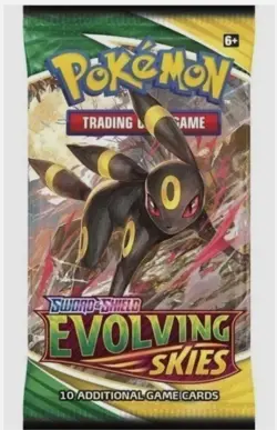 Evolving Skies SWSH Pokemon Booster Pack New Sealed Bundle UMBREON ARTWORK - Image 1