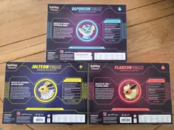 Pokemon TCG Vaporeon Jolteon Vaporeon VMAX Premium Collection Box Complete Set - Image 2