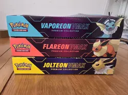 Pokemon TCG Vaporeon Jolteon Vaporeon VMAX Premium Collection Box Complete Set - Image 4