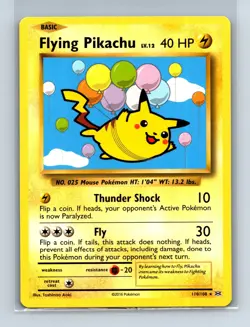 POKEMON - FLYING PIKACHU XY- EVOLUTIONS (#110) (2016) SECRET RARE LP - Image 1